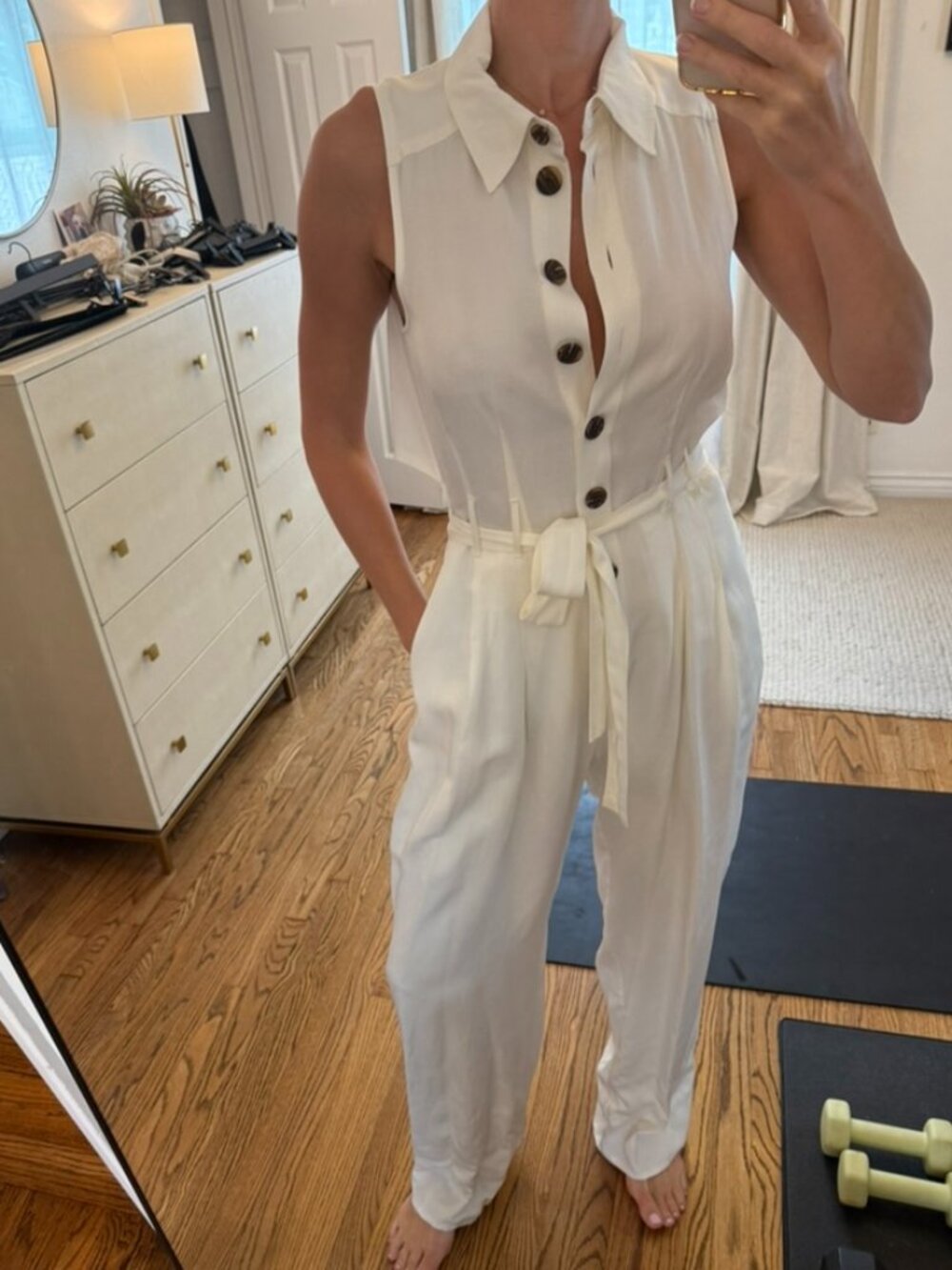 Reiss Jumpsuit with Exposed Back